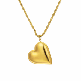 Heart Rope Necklace
