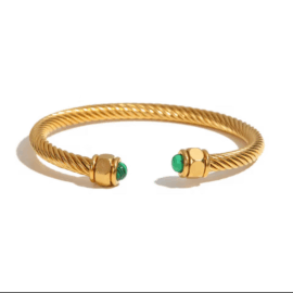Green Curl Cuff