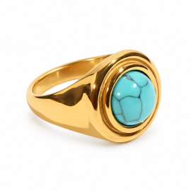 Gold Blue Ring [Taille 7]