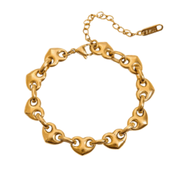 Love Coffee Heart Bracelet