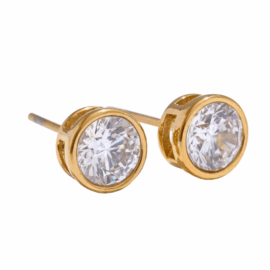 Diamond Circle Earrings