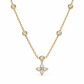 Diamond Flower Necklace