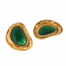 Green Gold Earrings