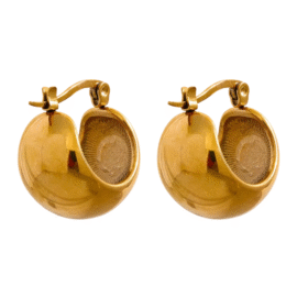 Gold Lady Bug Earrings