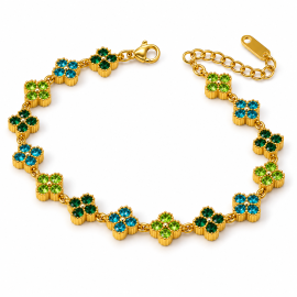 Green Flower Bracelet
