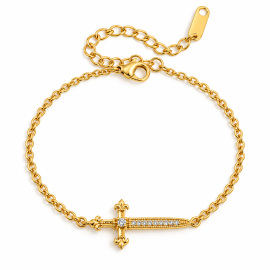 Diamond Cross Bracelet