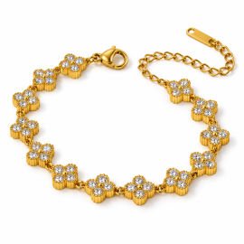 Diamond Flower Bracelet