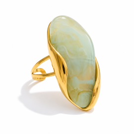 Clear Green Stone Ring