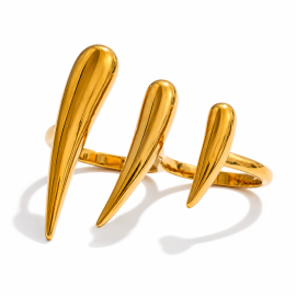 Tiger Double Cuff Ring