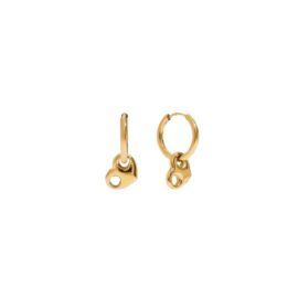 Love Coffee Heart Hoop Earrings