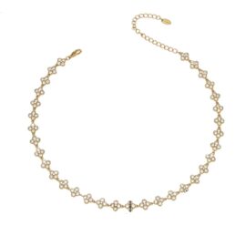 Diamond Flower Necklace