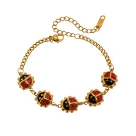 Red Lady Bug Bracelet