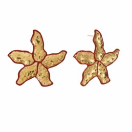 Starfish Red Earrings