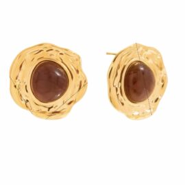 Brown Donut Earrings