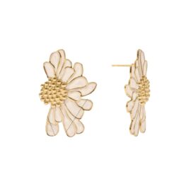 White Flower Earrings