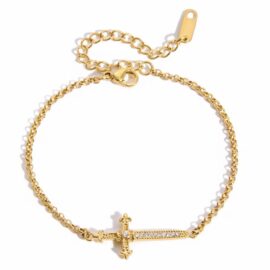 Diamond Cross Bracelet