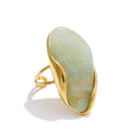 Clear Green Stone Ring