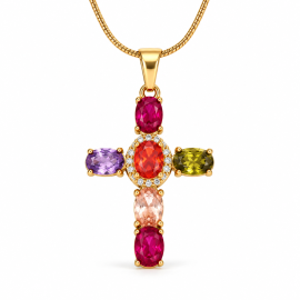 Colorful Cross Necklace