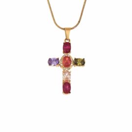 Colorful Cross Necklace