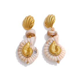 Gold Shell Earrings