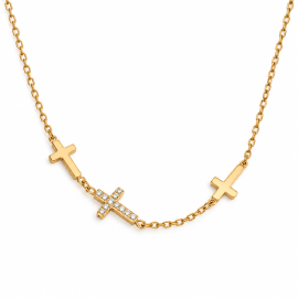 Celeste Stars Cross Necklace