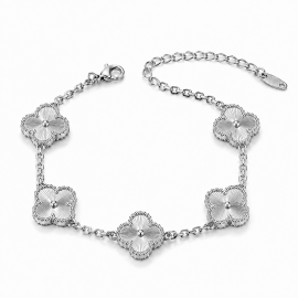Silver 15mm Clover Bracelet