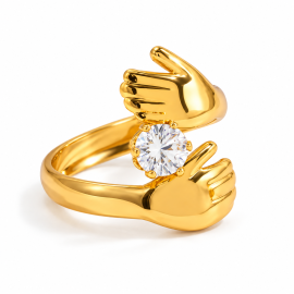 Hand in Hand Diamond Ring
