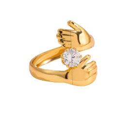 Hand in Hand Diamond Ring