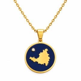 Navy Blue Diamond SXM Necklace [60cm]