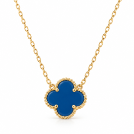 Blue Clover Necklace 15mm